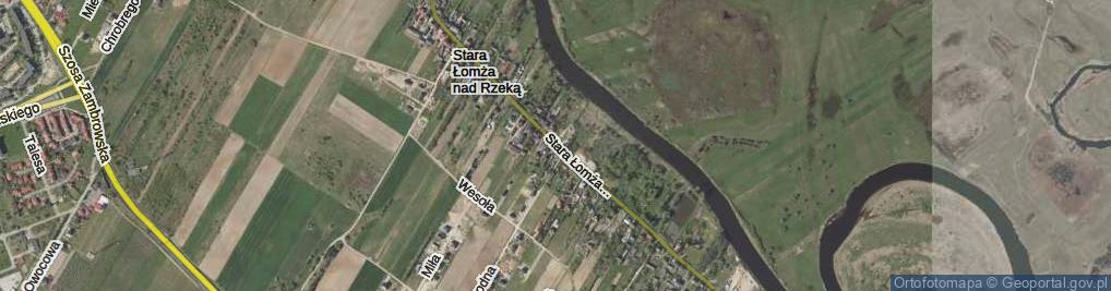 Zdjęcie satelitarne Stara Łomża nad Rzeką ul.